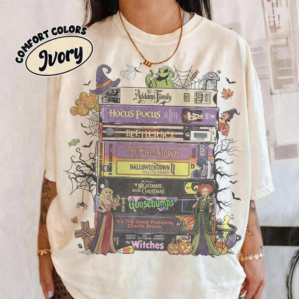 Halloween VHS Retro Spooky Season Horror Movie T Shirt